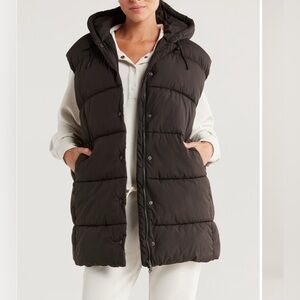 Zella Black Hooded Vest